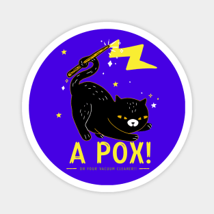 A Pox! On Your Vacuum Cleaner! Halloween Wizard Cat Magnet
